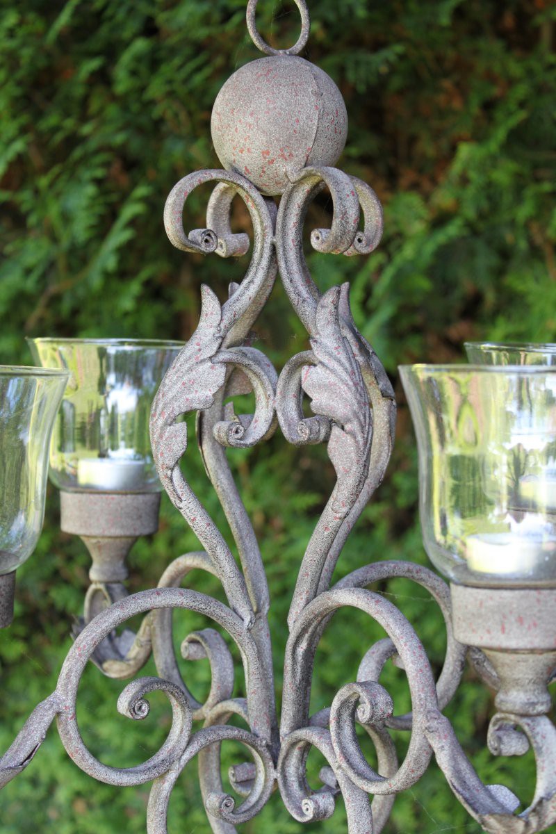 Hängeleuchter, inkl. Gläser, Shabby Look Haus / Garten